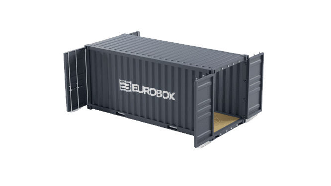 Container 20 pieds double porte maritime, eurobox vendeur de containers