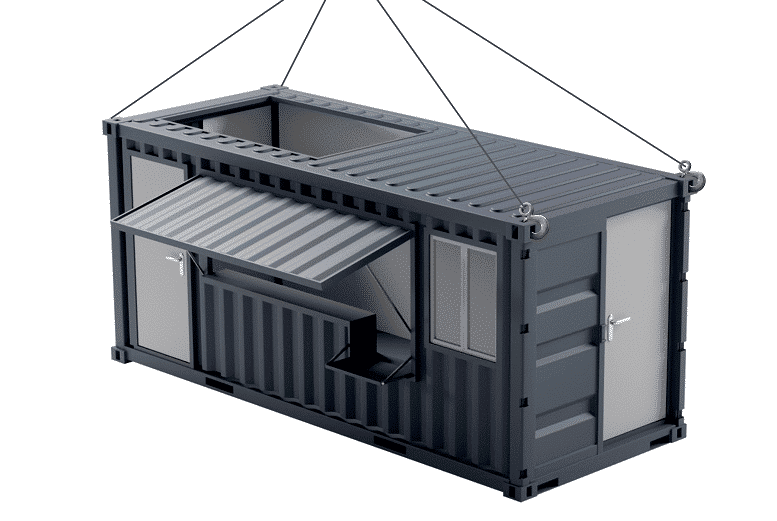 Container 20 pieds aménagé en snack Lyon- Vendeur de conteneur