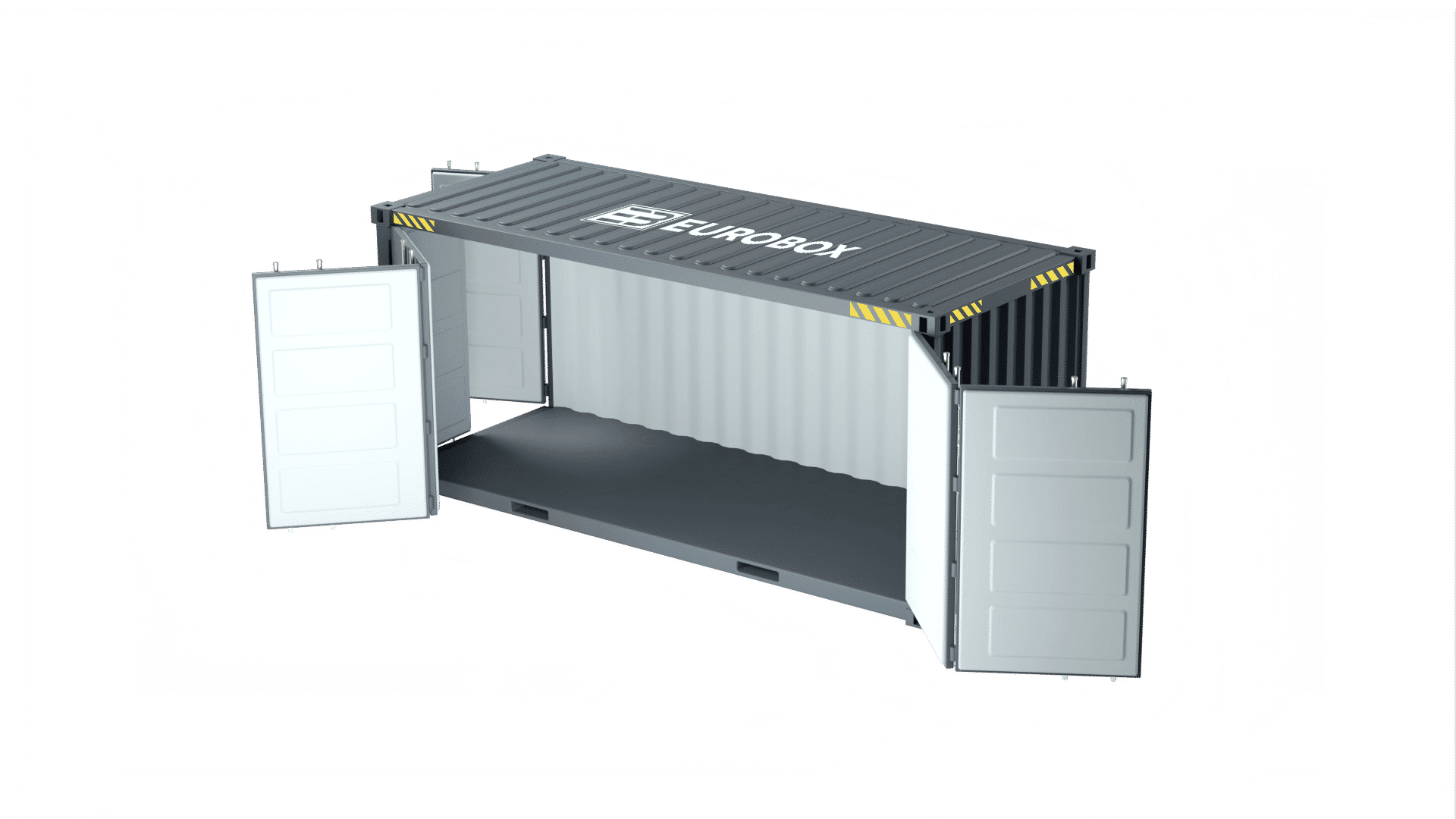 Container 20 pieds high cube open side gris Eurobox