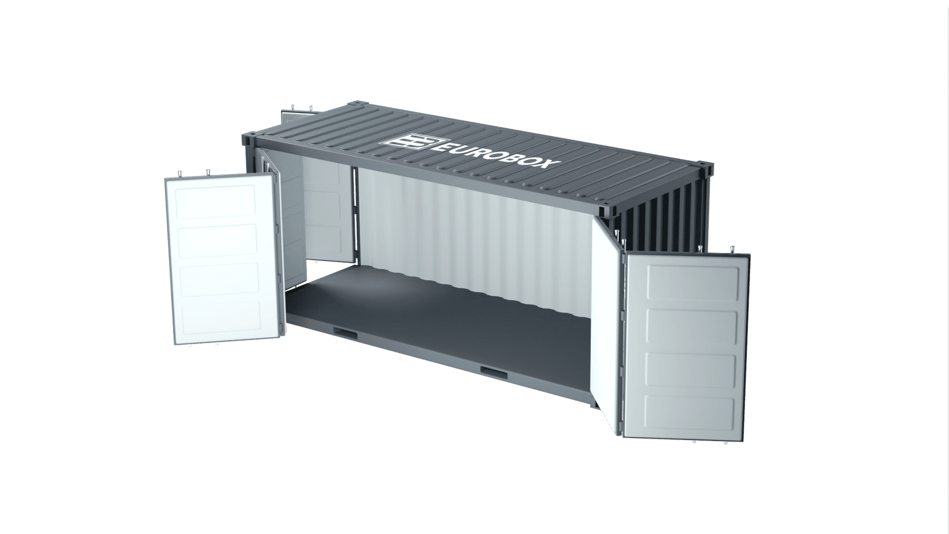 Container 20 pieds open side gris Eurobox