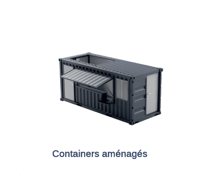 Conteneur 20 pieds aménagé snack gris Eurobox