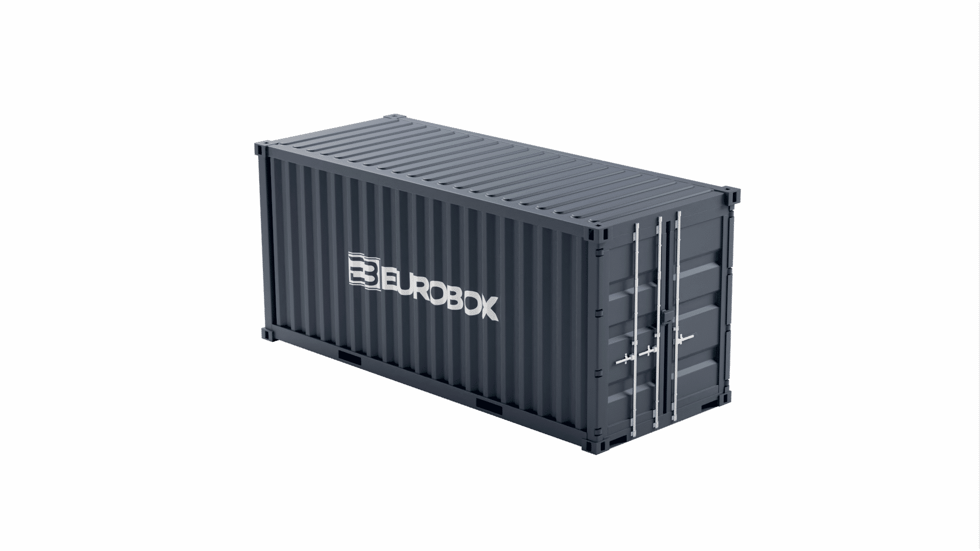Container maritime 20 pieds gris foncé Eurobox Lyon