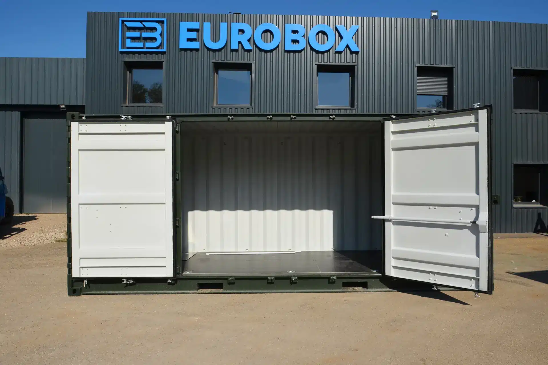 Container Open side avec système de fermeture de sécurité Eurobox, Ajout d'une vis sans fin pour conteneur Open side