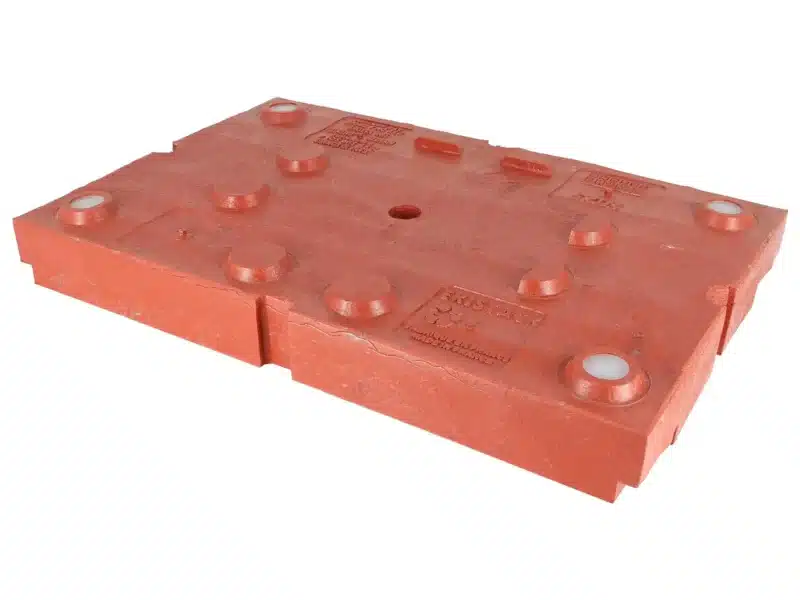Cale rectangulaire plastique recyclé pour sur-élevé son container, isolation de conteneur, acessoires de container plot de soutènement en plastique