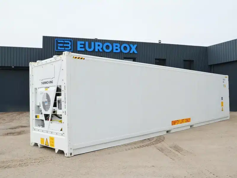 Container 40pieds blanc neuf, conteneur en parfait état et frigorifique, Stockage dans une chambre froise en container